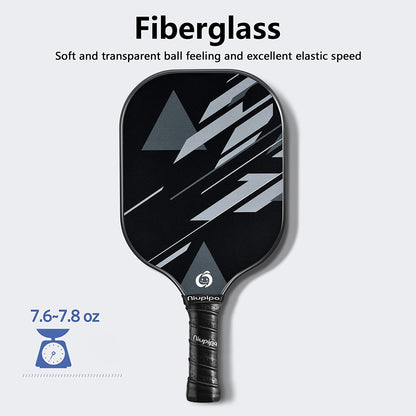 Pickleball Paddles Set of 2/4, USAPA Approved Lightweight Pickleball Rackets, Durable Fiberglass Surface with Polypropylene Honeycomb Core, Cushion Grip and Carry Bag